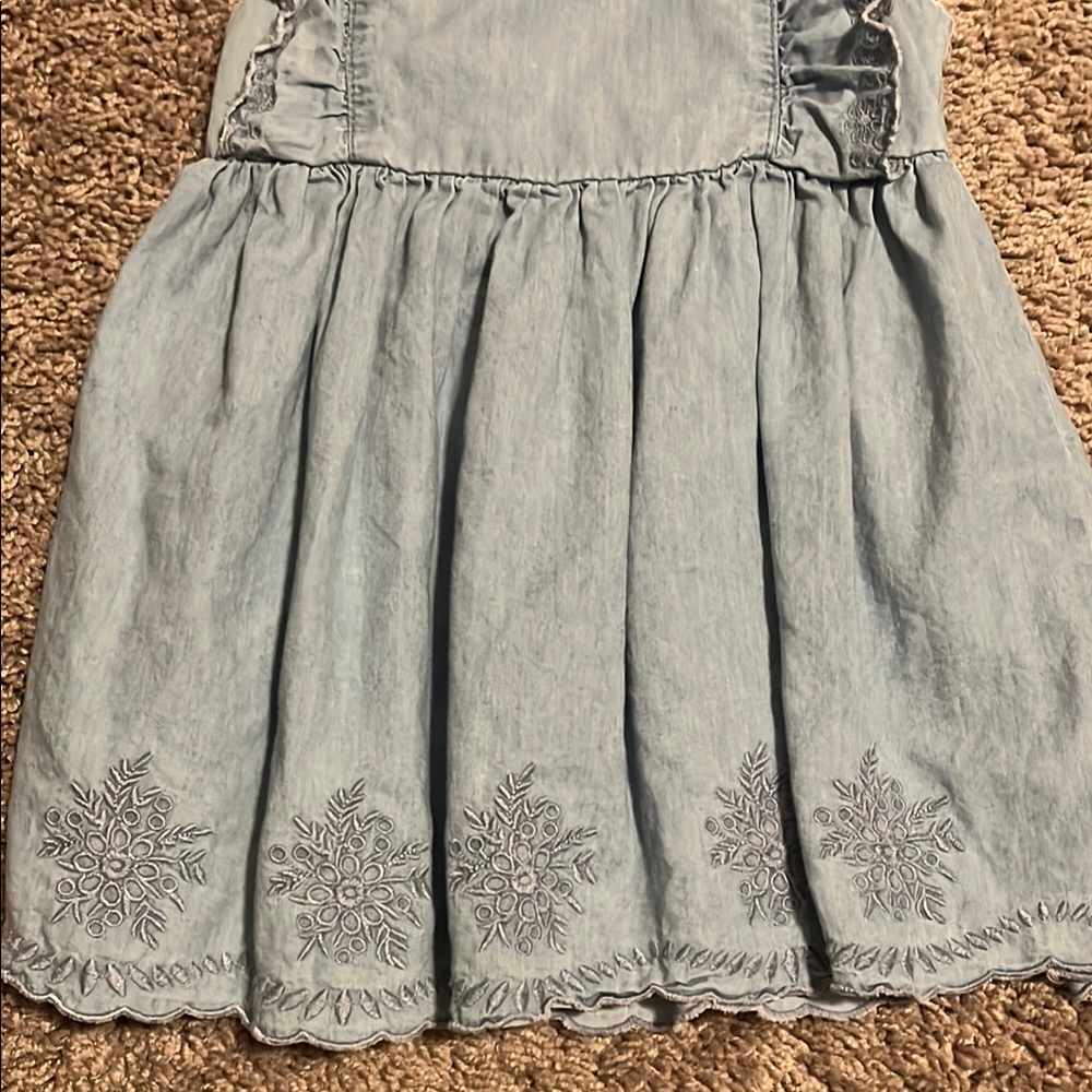 Blue Pleated Ruffled Sundress - Picture 3 of 4